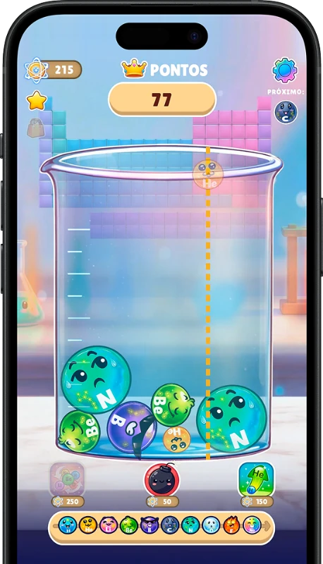 Chem Merge Jogo, Jogo casual de combinar elementos químicos para todas as idades.